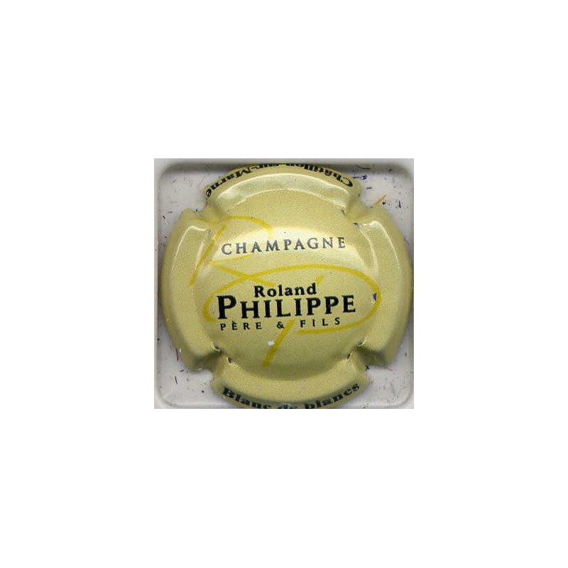 Philippe Roland  n°18e capsules blanc de blancs fond jaune