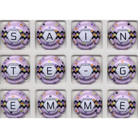 Sainte-gemme n°3 puzzle série de 12 capsules de champagne