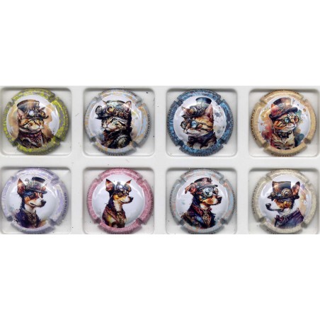 Boutillier-Guinand n°11 et 12 steampunk série de 8 capsules