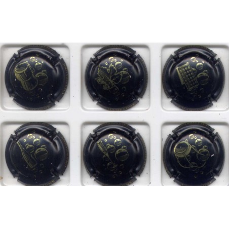 .Générique n°1056 nouvelle couleur noir et or série de 6 capsules
