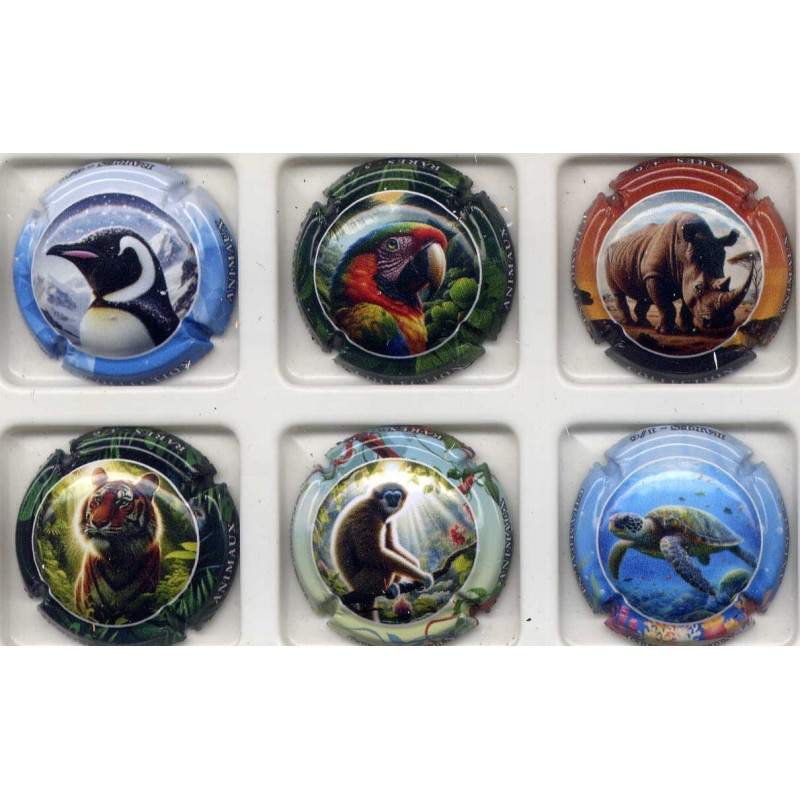 .Générique les animaux rares nouvelle série de 6 capsules