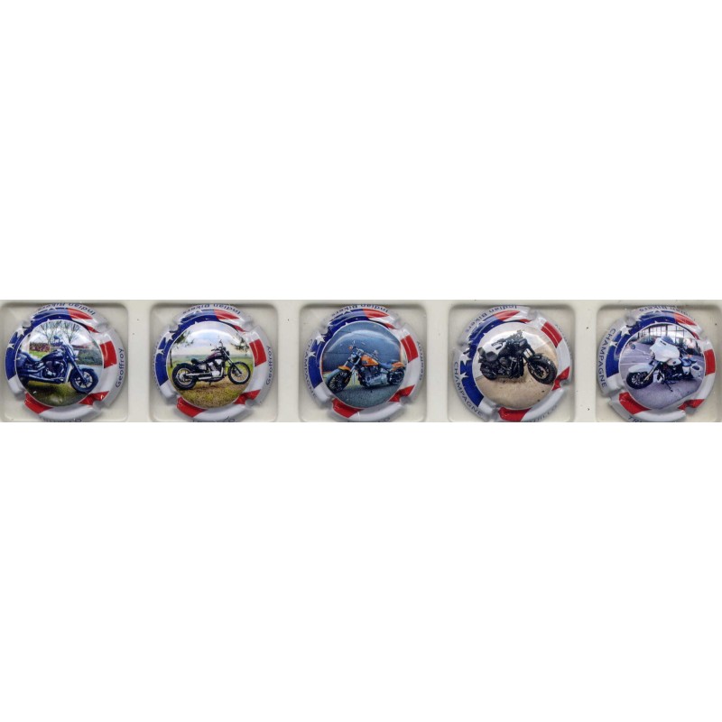 Trujillo geoffroy nouvelle série de 5 indian bikers 3ème contour drapeau