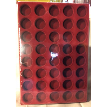 Feutrine ronde rouge royal  x10