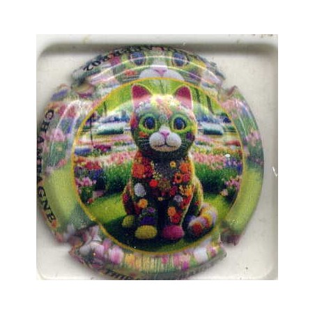 Thibaut herault n°17c chat de face nouvelle capsule capsulafère02 numérotées à 1000ex.