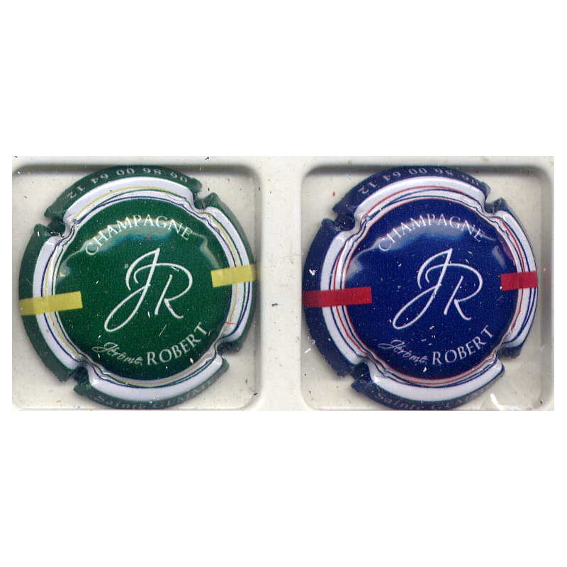Robert Jérôme fond vert et blanc et bleu et blanc 2 nouvelles couleur