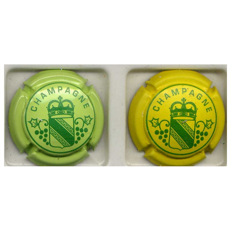 .Générique n°996 2 nouvelles couleur jaune mat et vert pâle