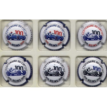 Suply Hénaux 100 ans du circuit 6 nouvelle capsules contour bleu et blanc