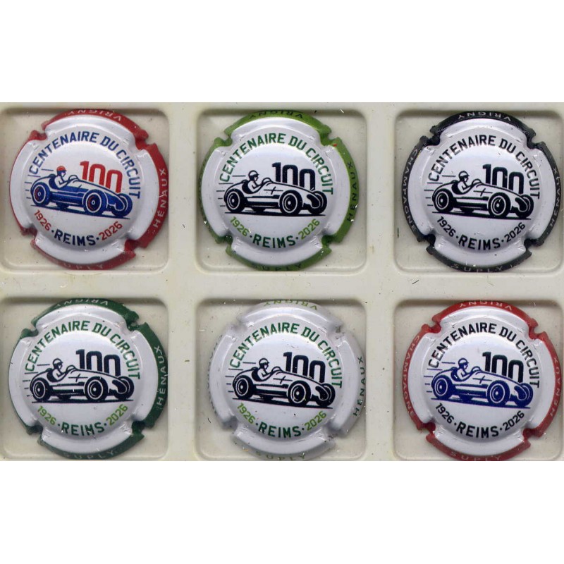 Suply Hénaux 100 ans du circuit 6 nouvelle capsules contour couleurs