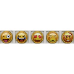  Générique emojis série de 5 capsules de champagne