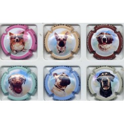 Clergeot fabien les chiens série de 6 capsules de champagne