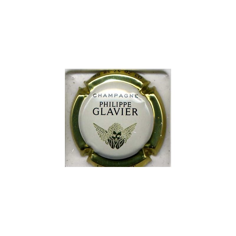 Glavier philippe n°15 blanc contour or capsule de champagne