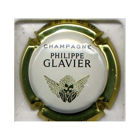 Glavier philippe n°15 blanc contour or capsule de champagne