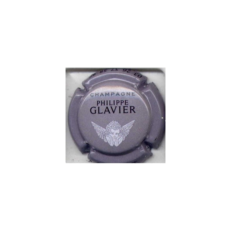 Glavier philippe n°15c fond gris pale capsule de champagne