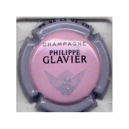 Glavier philippe n°15e rose pale contour gris capsule de champagne