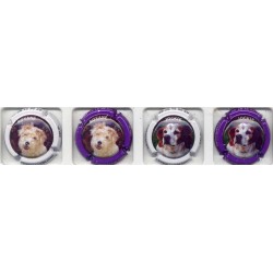 Leveau-leblond n°8 série de 4 chiens capsules de champagne