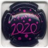 Générique an 2020 fond noir et fuschia capsule de champagne