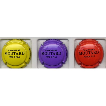 Moutard père et fils série de 3 capsules de champagne