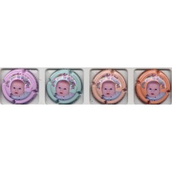 Arnould portrait bébé série de 4 capsules de champagne