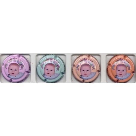 Arnould portrait bébé série de 4 capsules de champagne