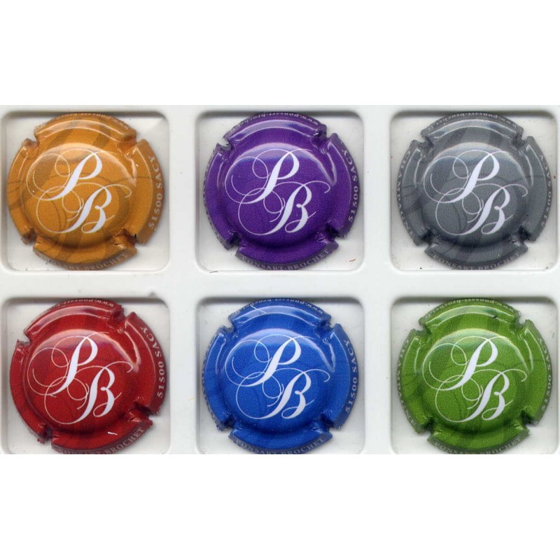 Ponsart brochet initiales série de 6 capsules de champagne